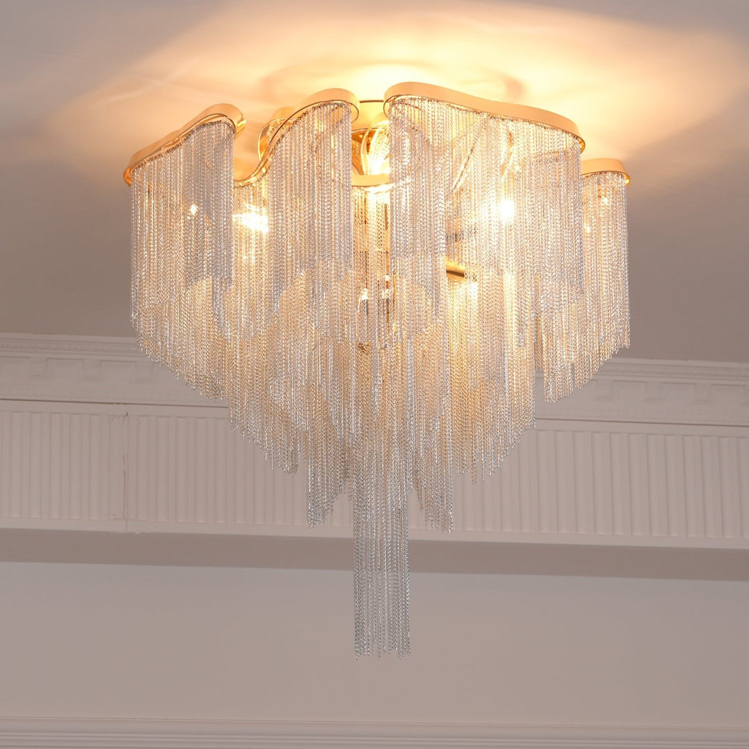 Modern Fringed Taklampa