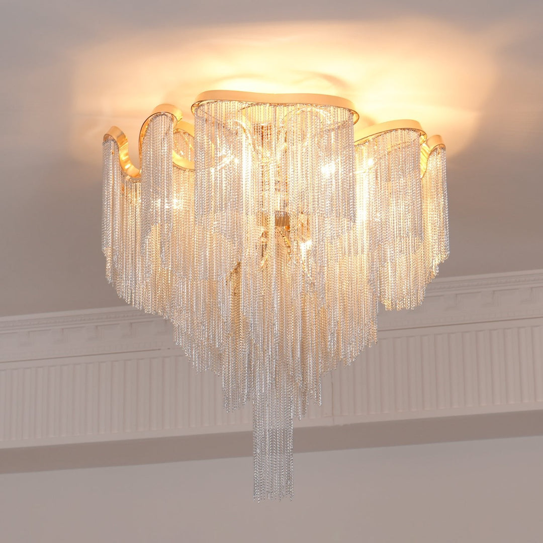 Modern Fringed Taklampa