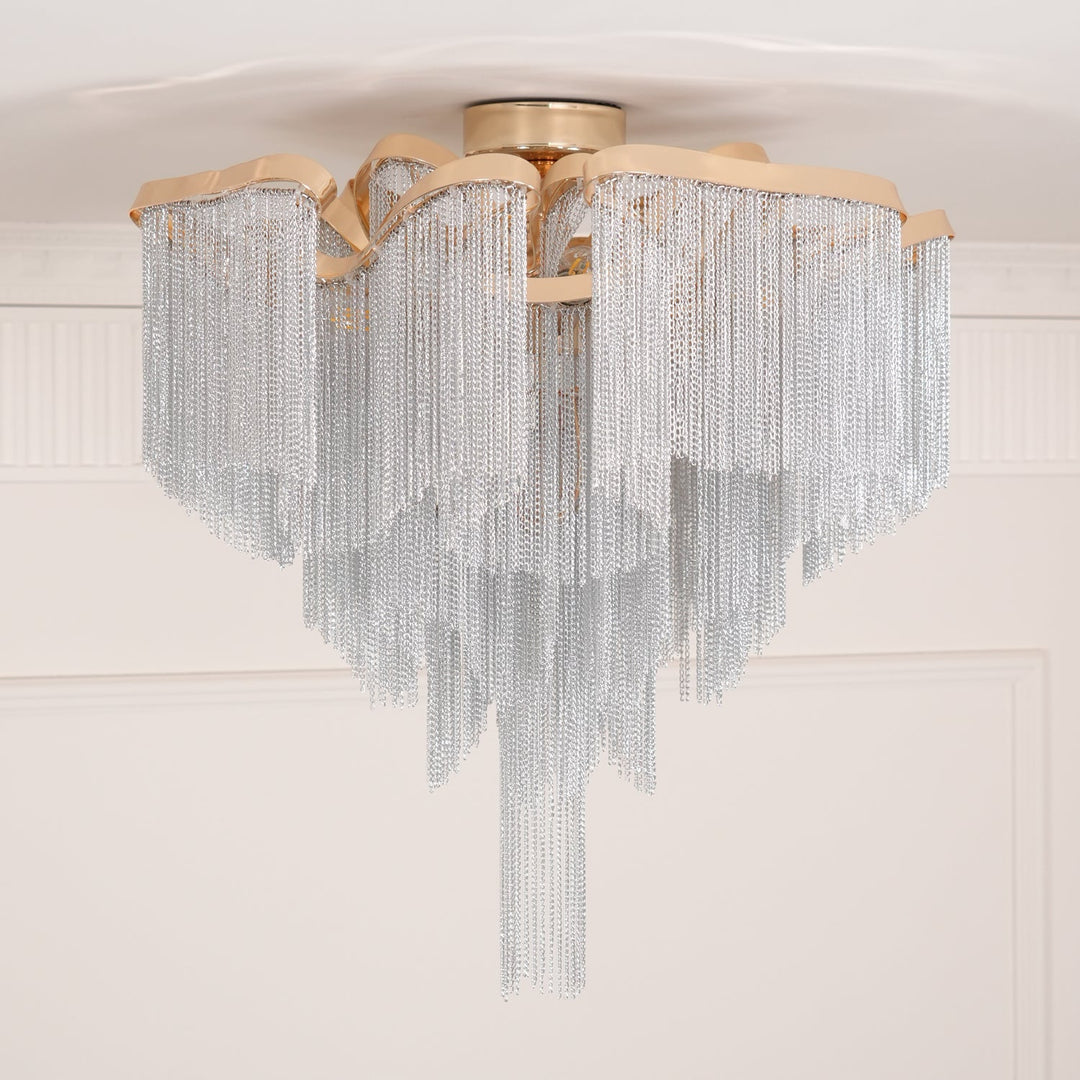 Modern Fringed Taklampa