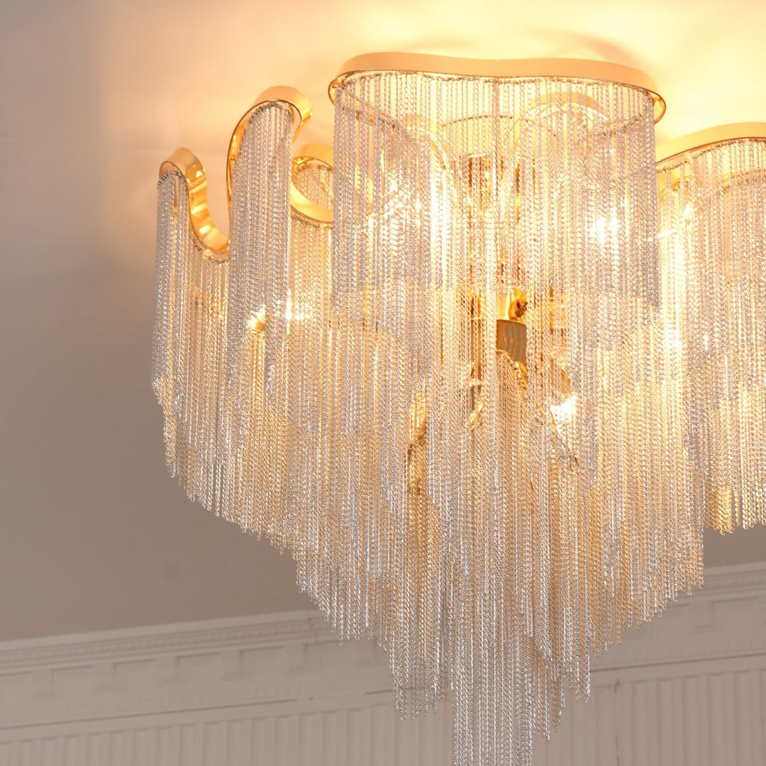 Modern Fringed Taklampa
