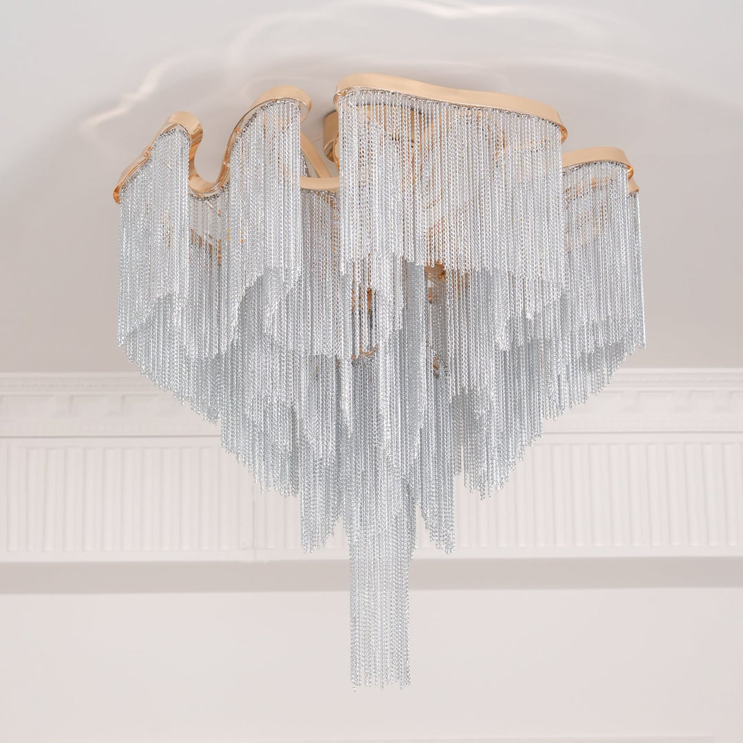 Modern Fringed Taklampa