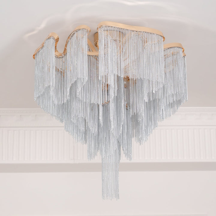 Modern Fringed Taklampa