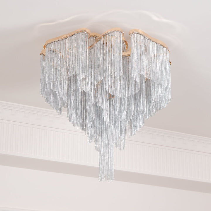 Modern Fringed Taklampa