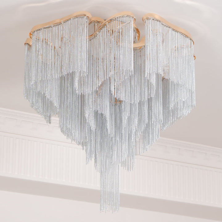 Modern Fringed Taklampa