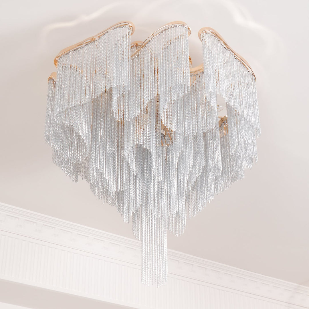 Modern Fringed Taklampa