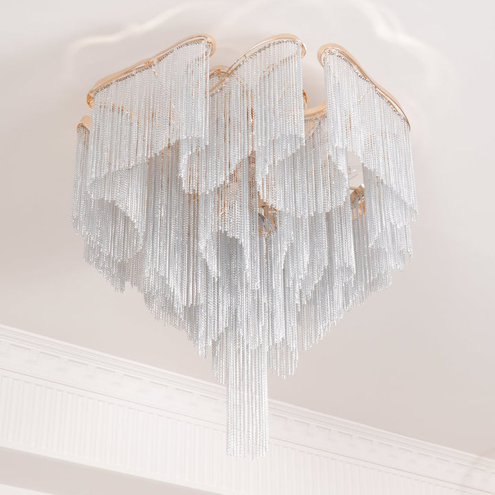 Modern Fringed Taklampa