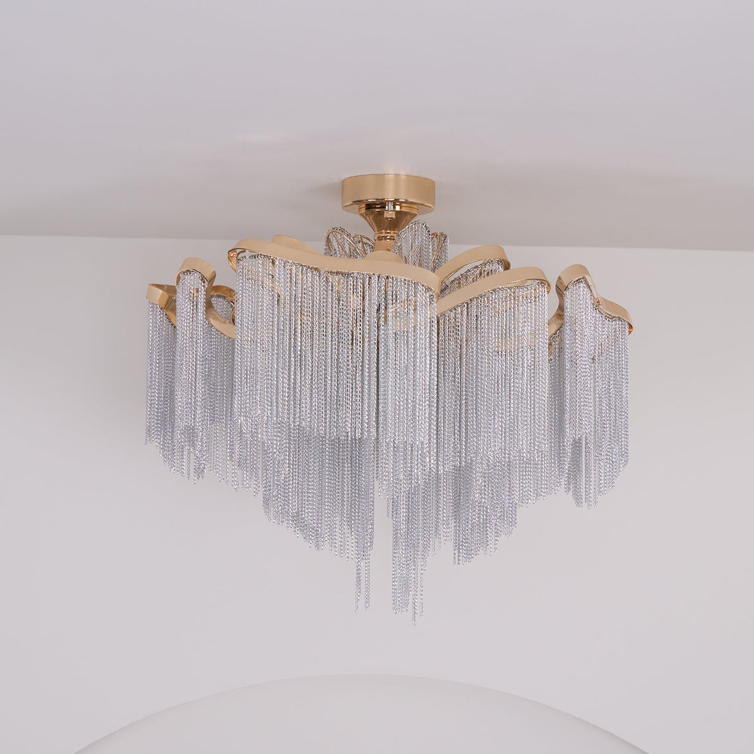 Modern Fringed Taklampa