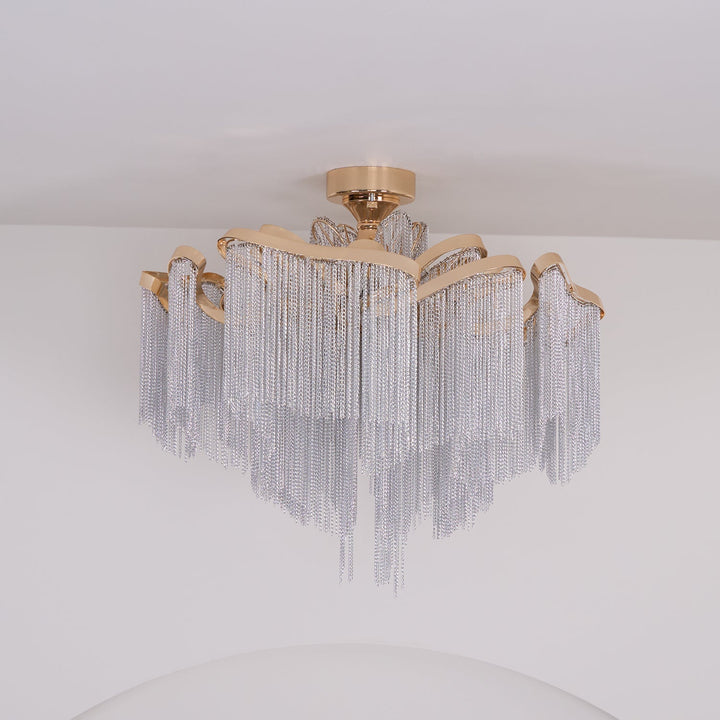 Modern Fringed Taklampa