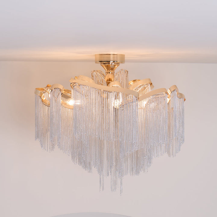 Modern Fringed Taklampa