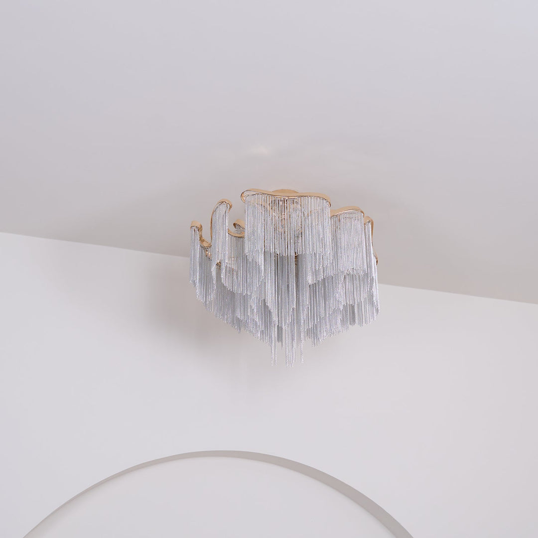 Modern Fringed Taklampa