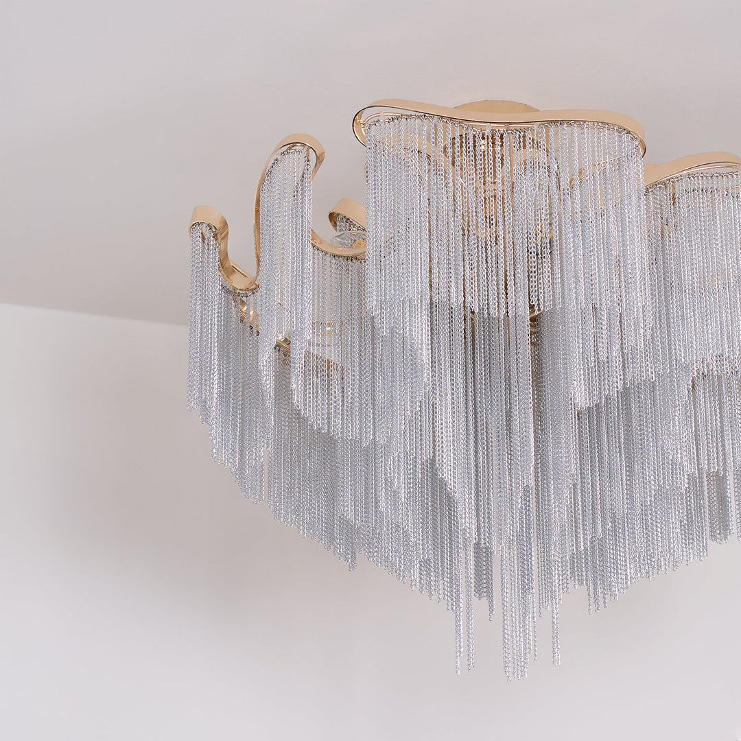 Modern Fringed Taklampa