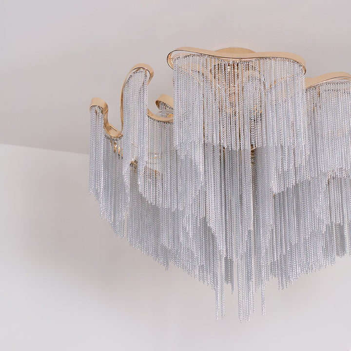 Modern Fringed Taklampa