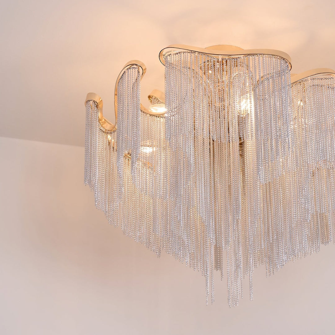 Modern Fringed Taklampa