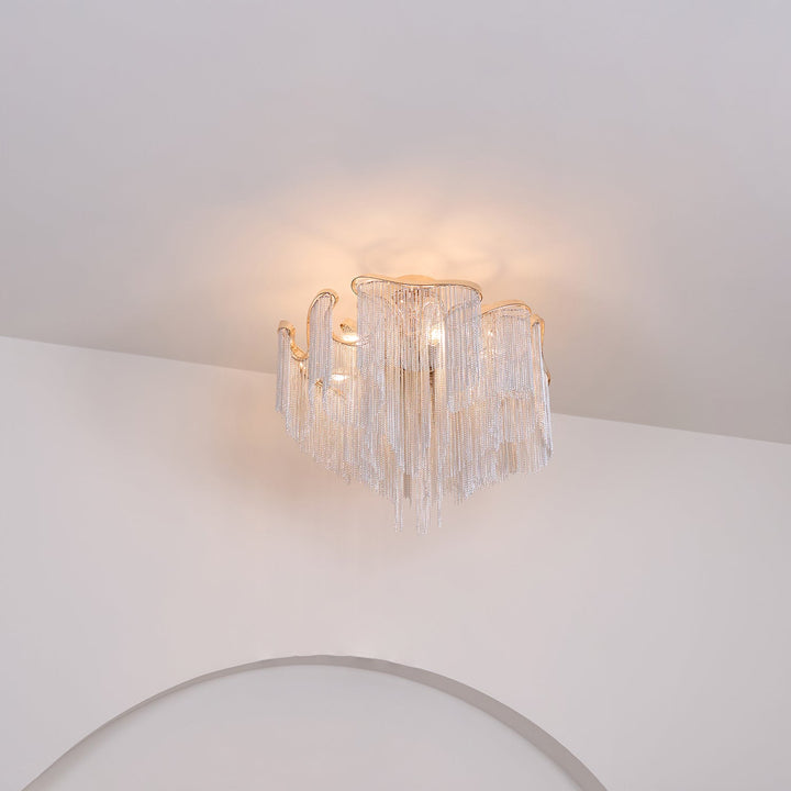 Modern Fringed Taklampa