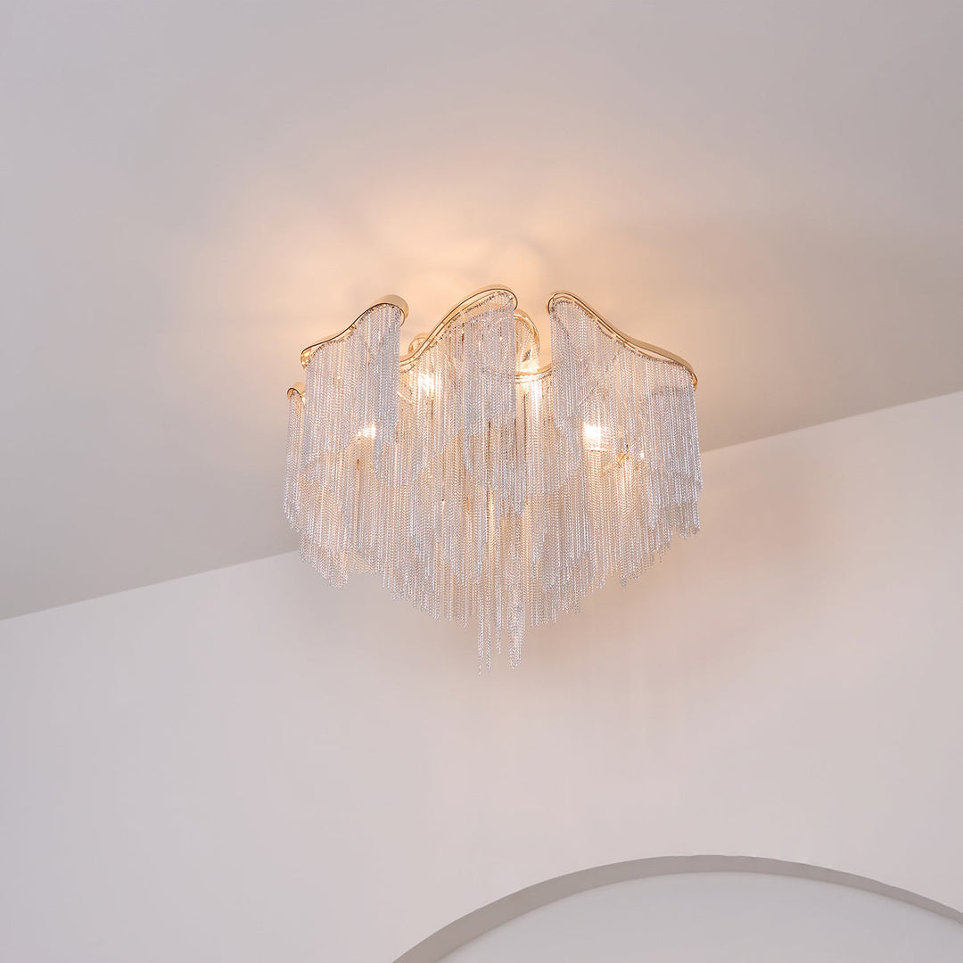 Modern Fringed Taklampa