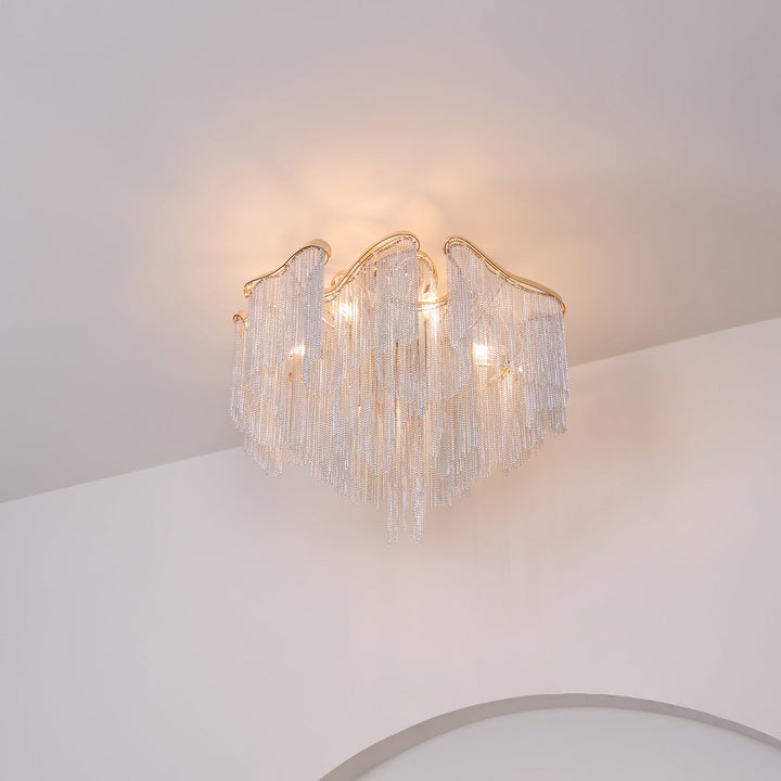 Modern Fringed Taklampa