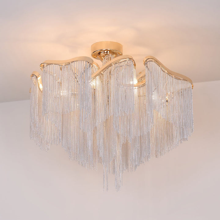 Modern Fringed Taklampa