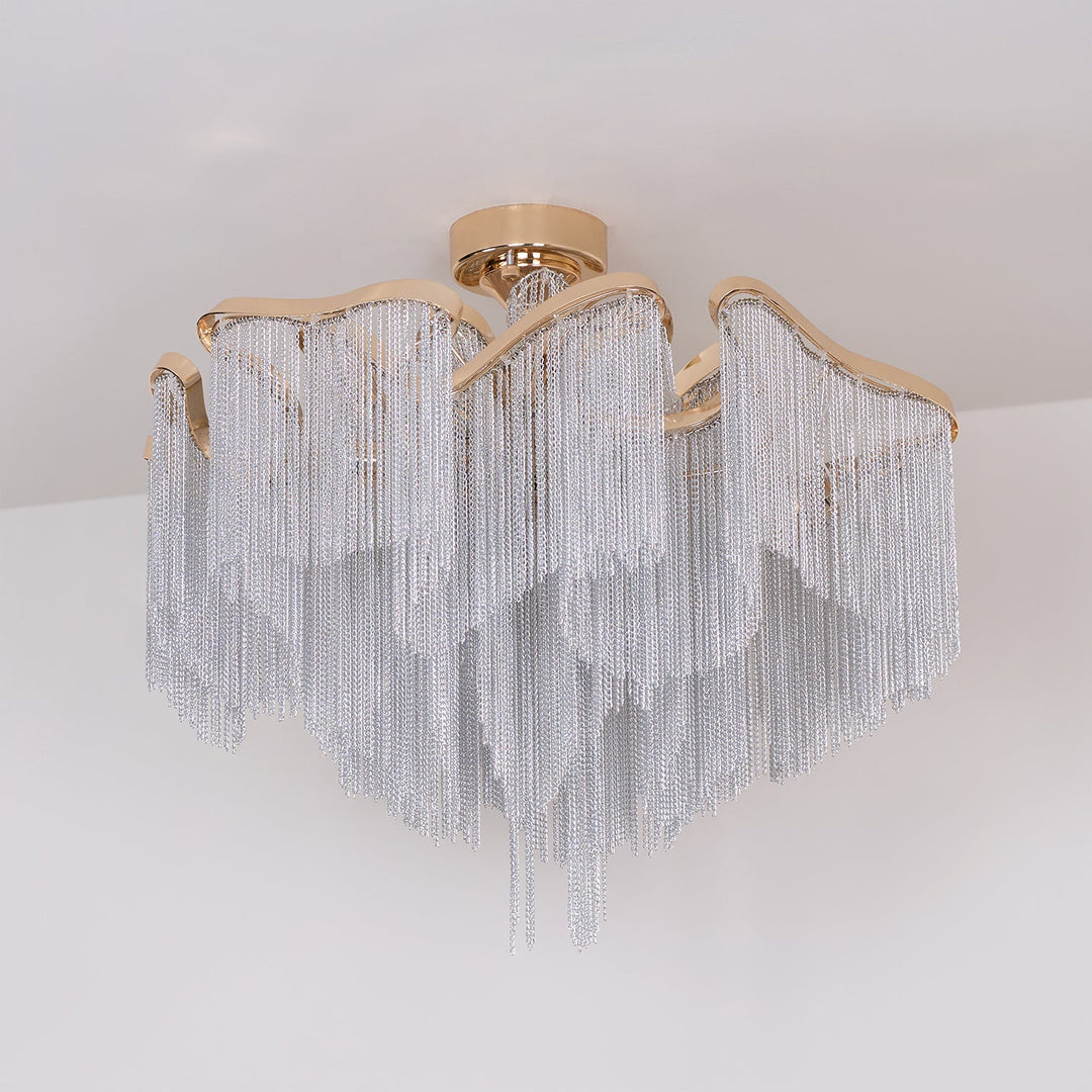 Modern Fringed Taklampa