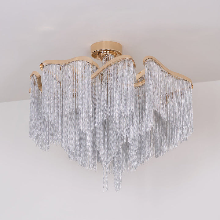 Modern Fringed Taklampa