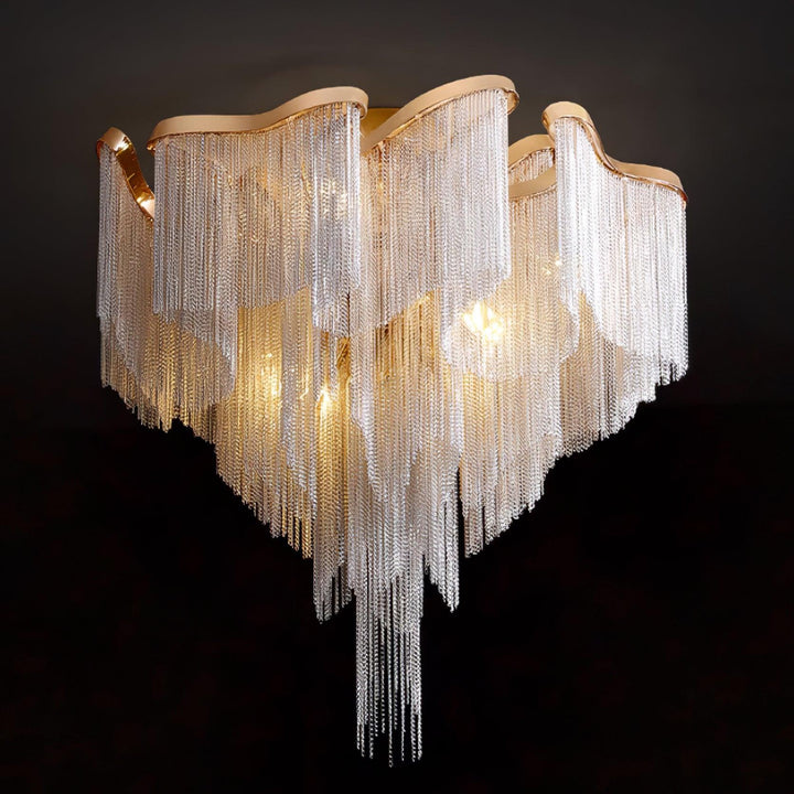 Modern Fringed Taklampa