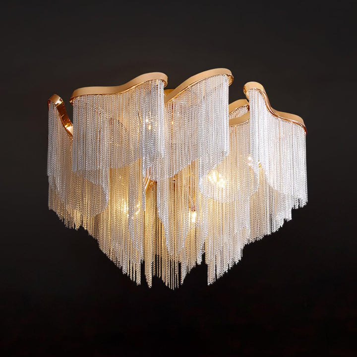 Modern Fringed Taklampa