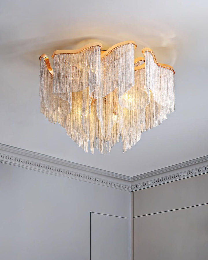 Modern Fringed Taklampa