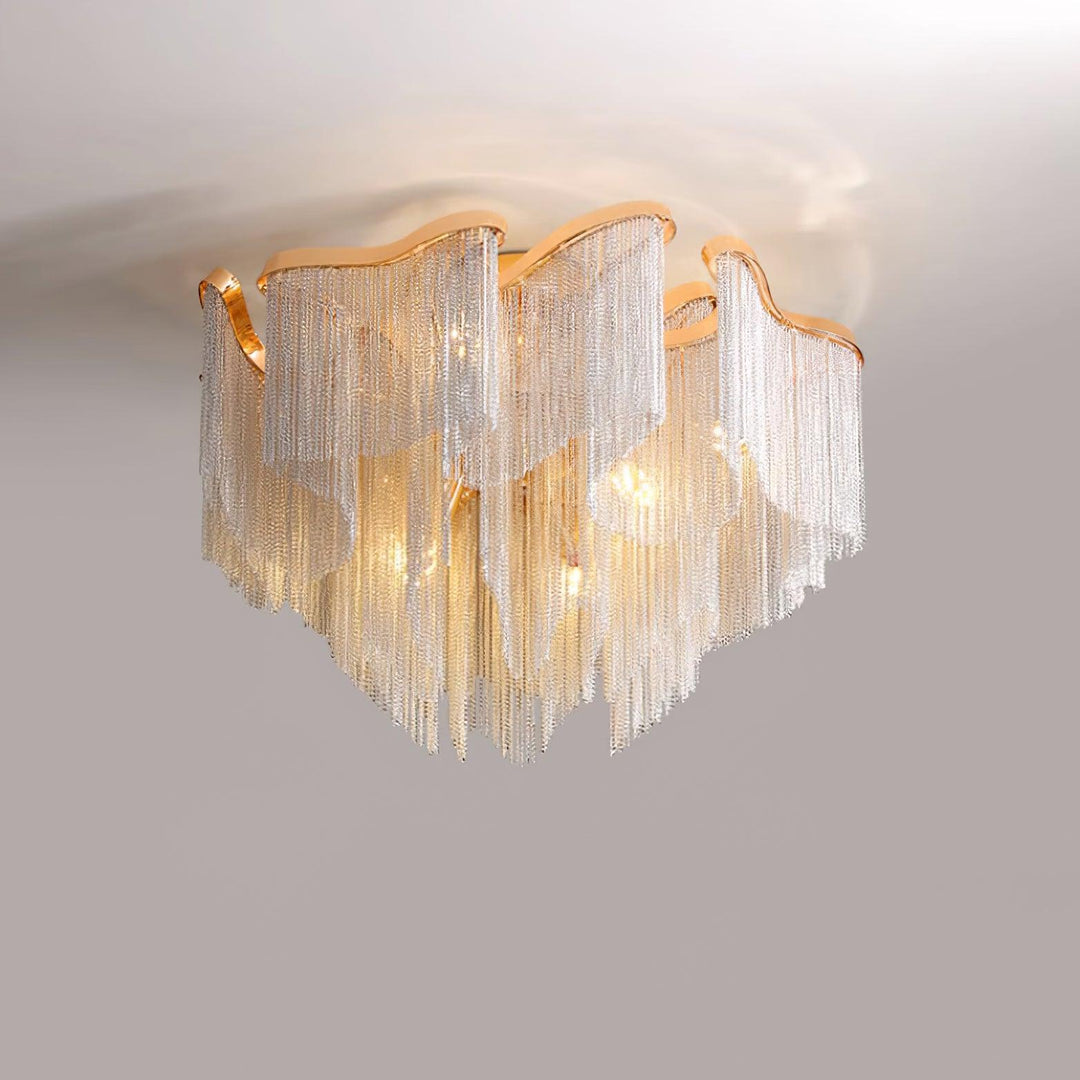 Modern Fringed Taklampa