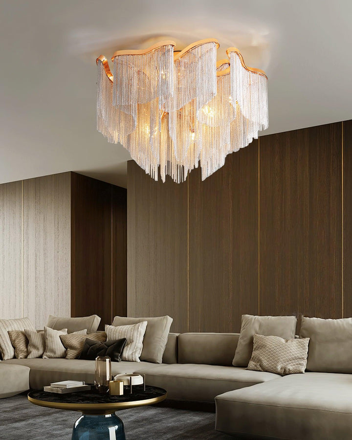 Modern Fringed Taklampa