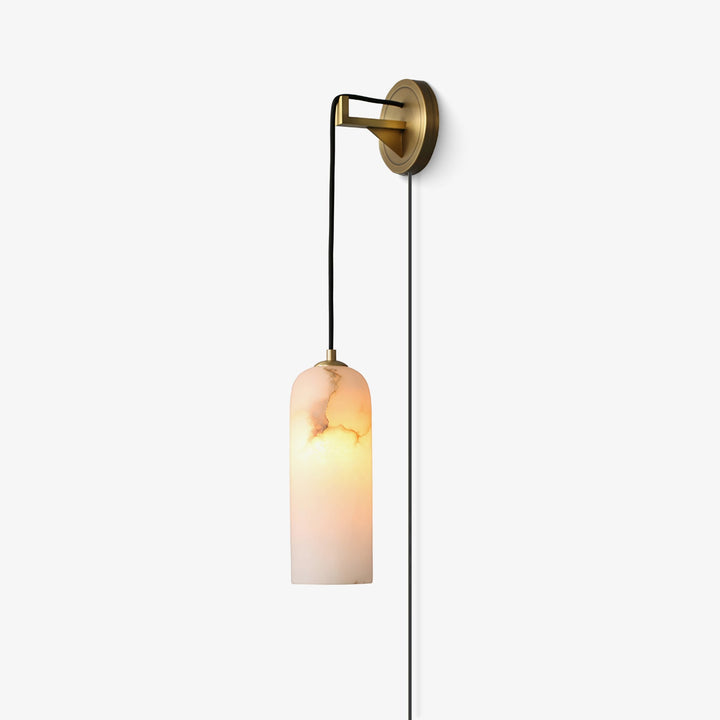 Monty Alabaster Vägglampa med Kontakt