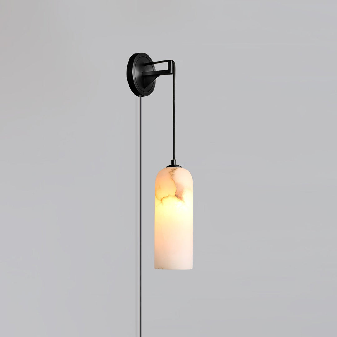 Monty Alabaster Vägglampa med Kontakt