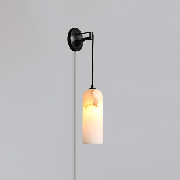 Monty Alabaster Vägglampa med Kontakt