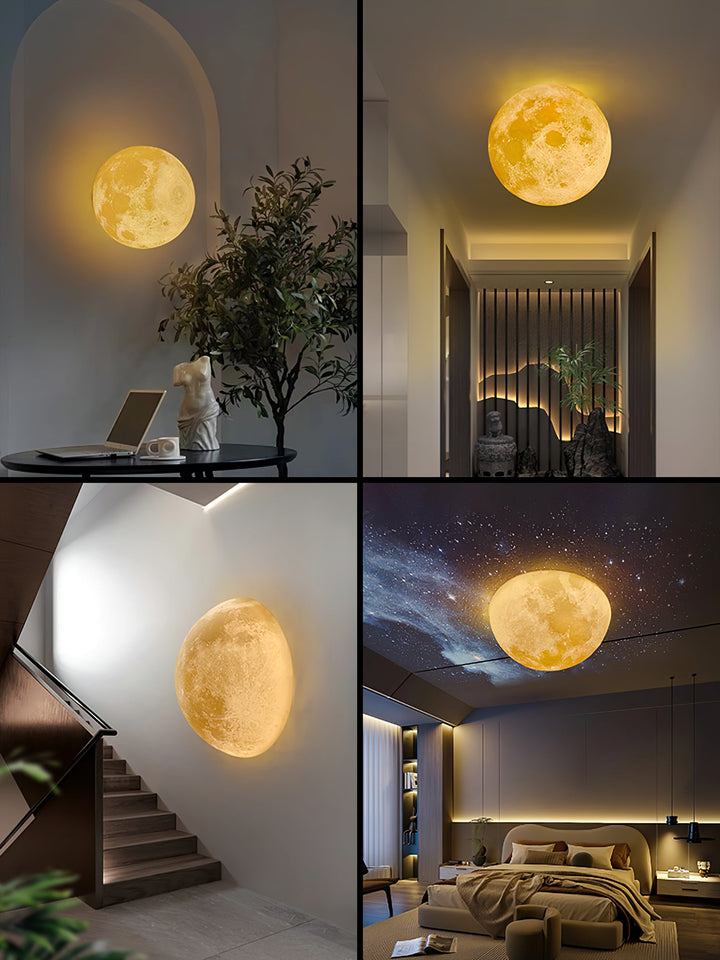 Måne 3D Vägglampa