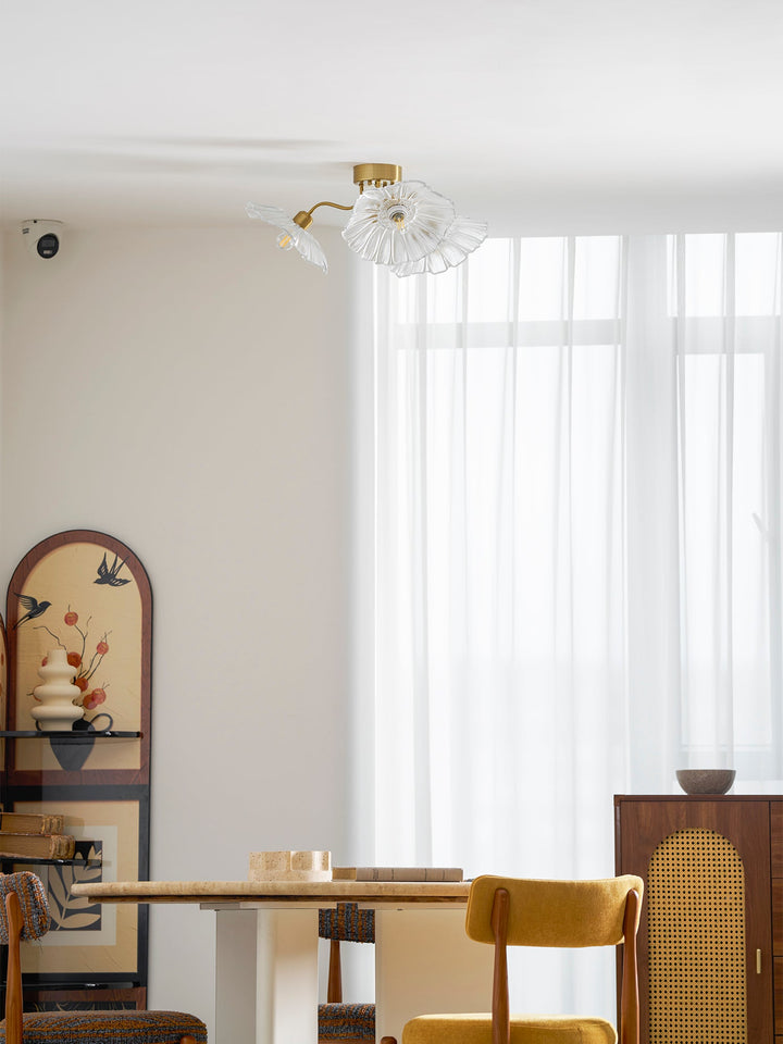 Lotus Leaf Glass Ceiling Lamp