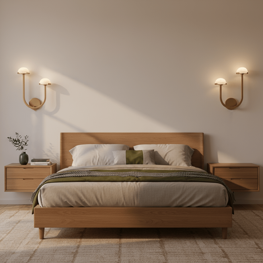 Svamp Alabaster Vägglampa