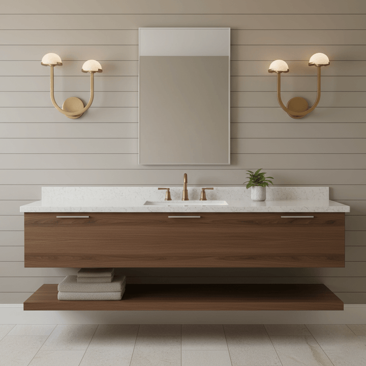 Svamp Alabaster Vägglampa