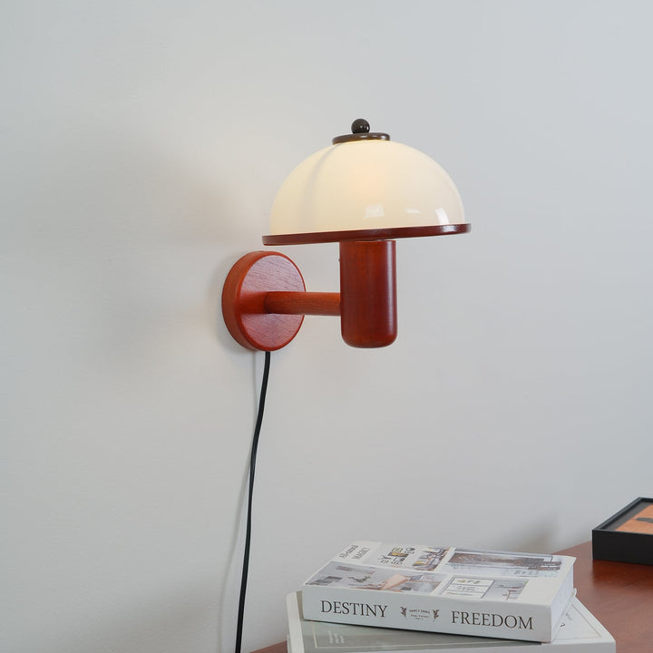 Svamp Trä Vägglampa