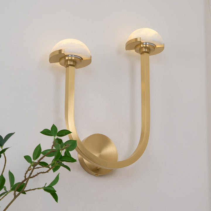 Svamp Alabaster Vägglampa