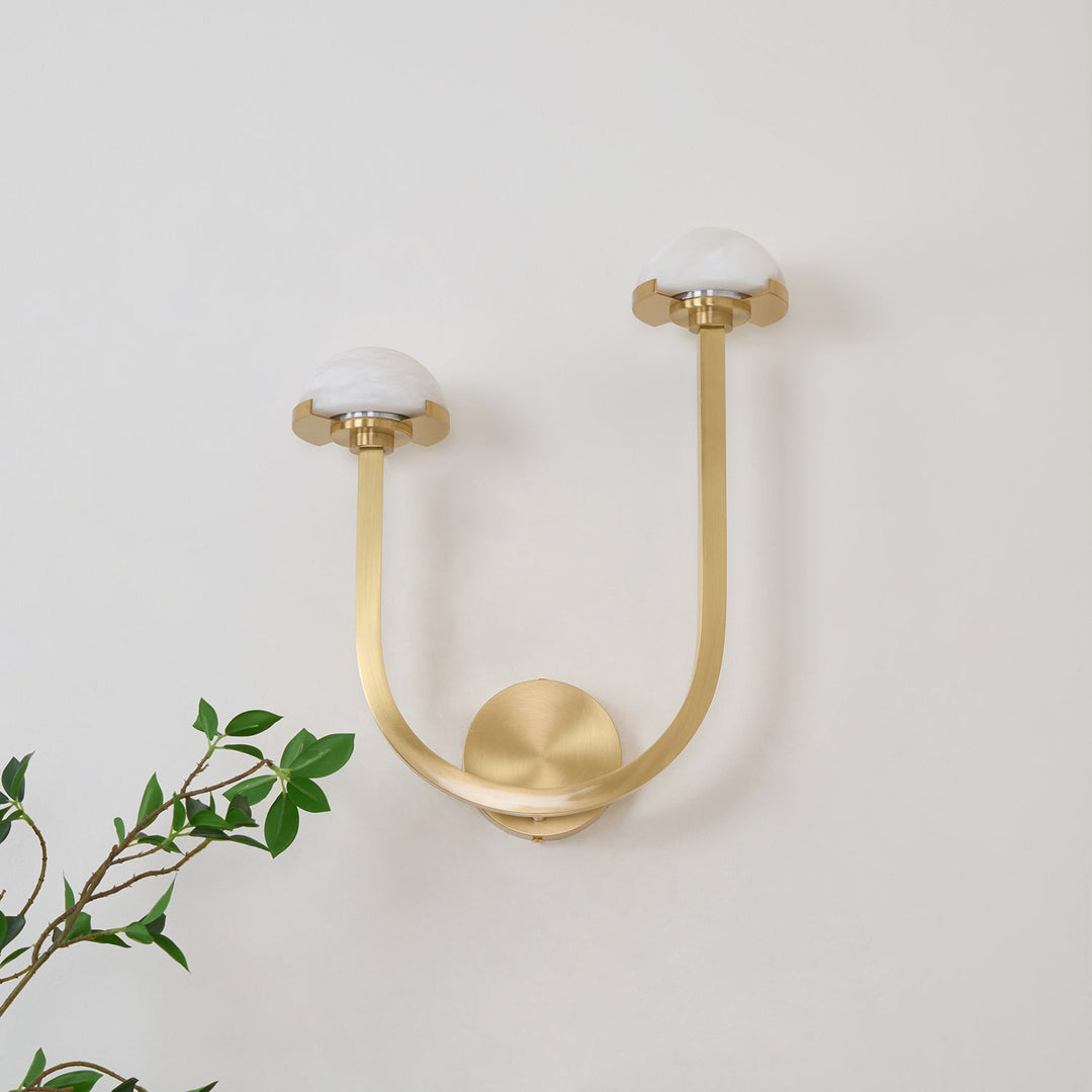 Svamp Alabaster Vägglampa
