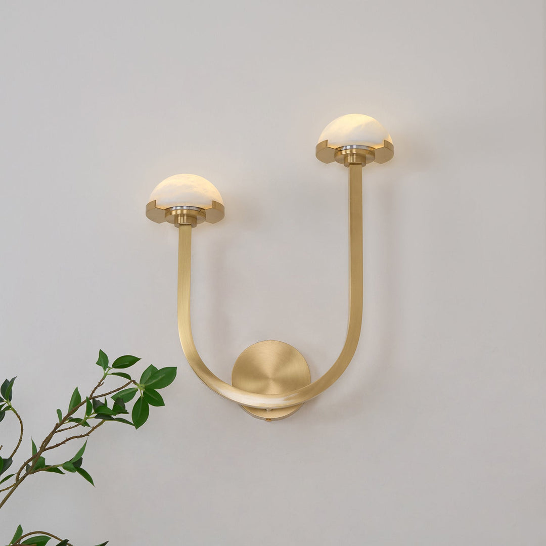 Svamp Alabaster Vägglampa