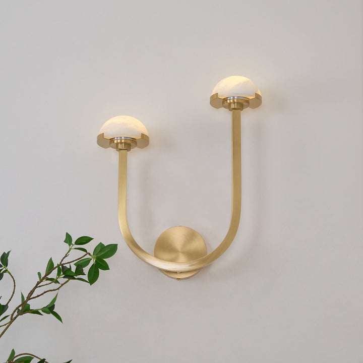 Svamp Alabaster Vägglampa