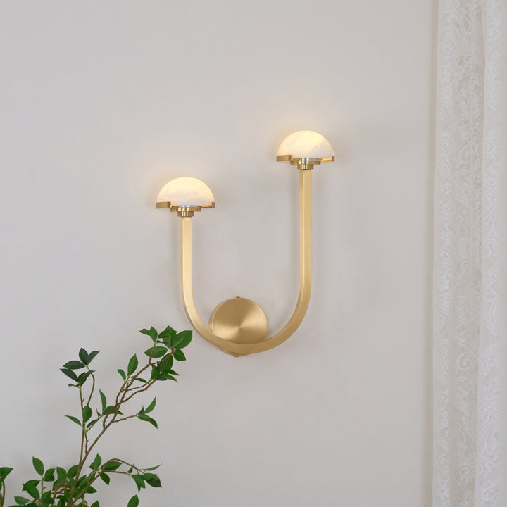 Svamp Alabaster Vägglampa