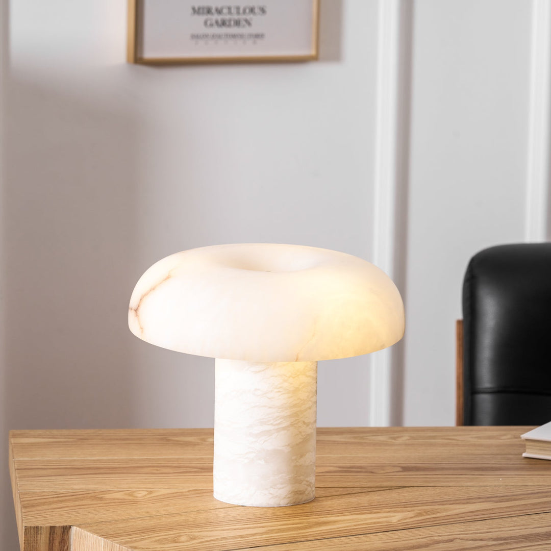 Svamp Typ Alabaster Bordslampa