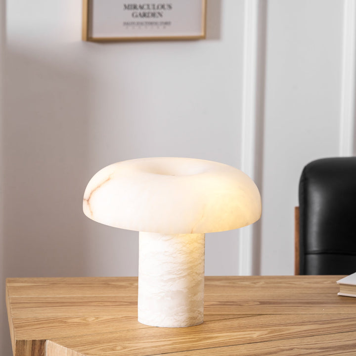 Svamp Typ Alabaster Bordslampa