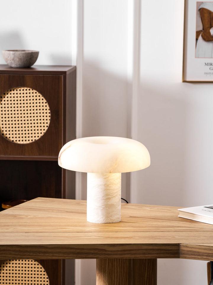 Svamp Typ Alabaster Bordslampa