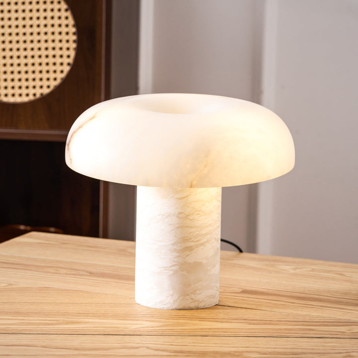 Svamp Typ Alabaster Bordslampa