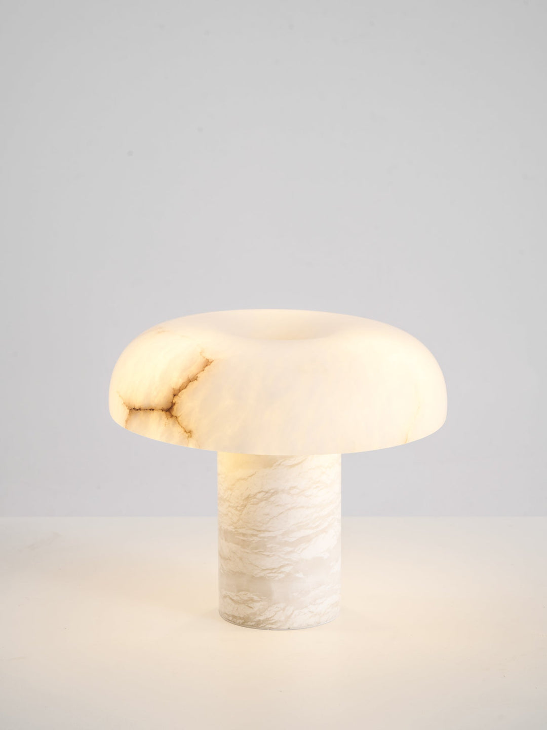 Svamp Typ Alabaster Bordslampa