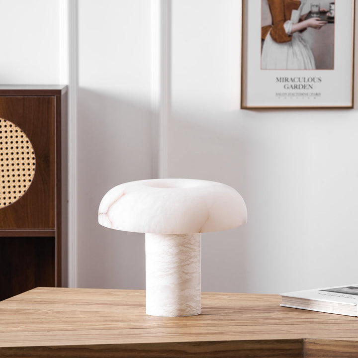 Svamp Typ Alabaster Bordslampa