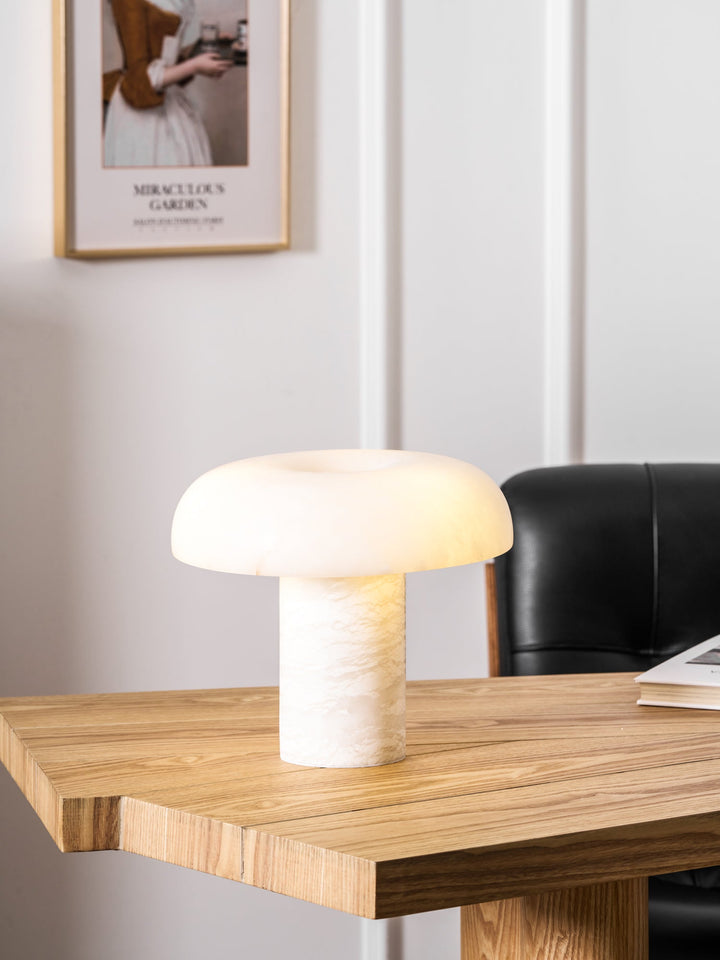 Svamp Typ Alabaster Bordslampa