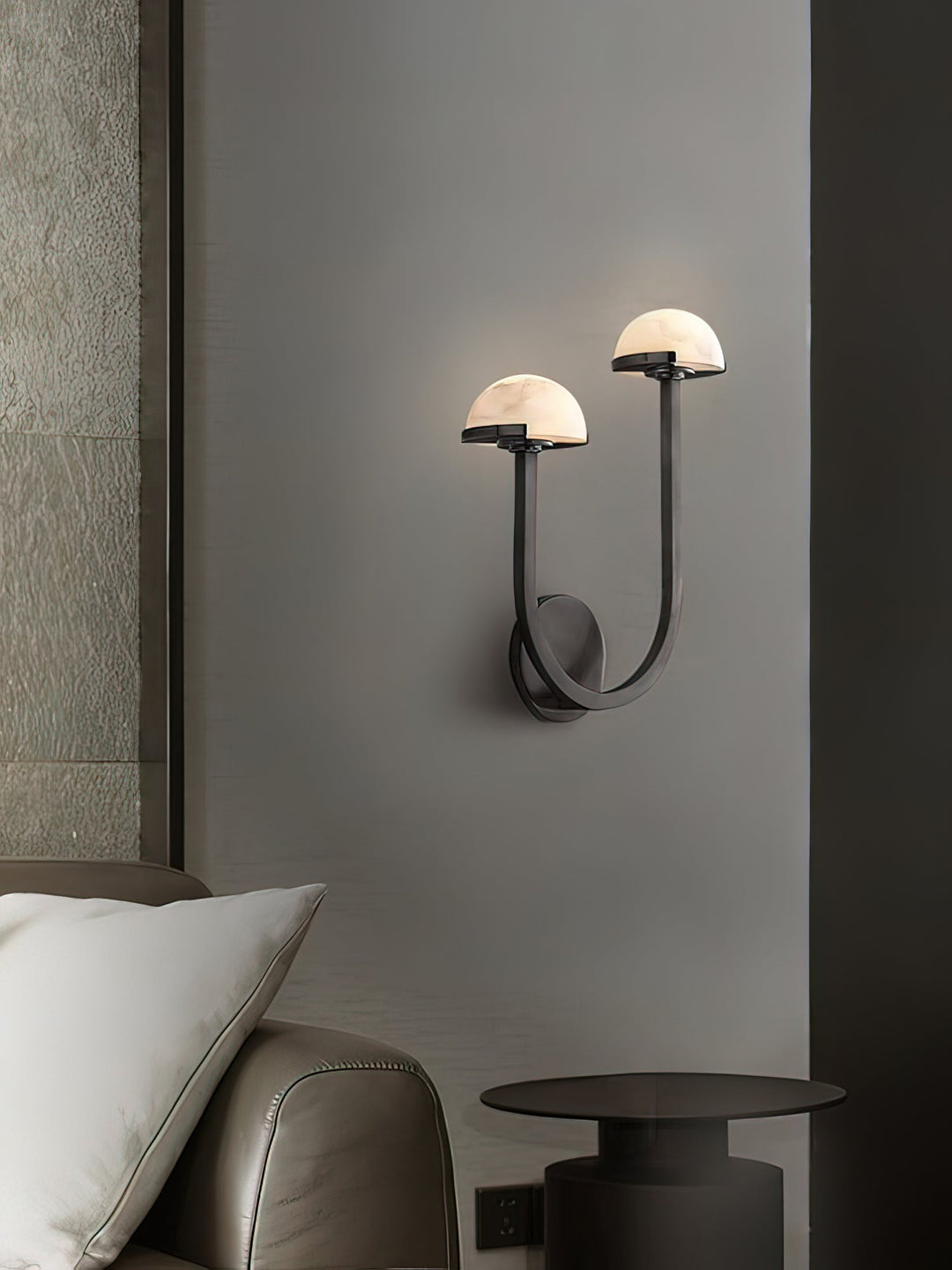 Svamp Alabaster Vägglampa