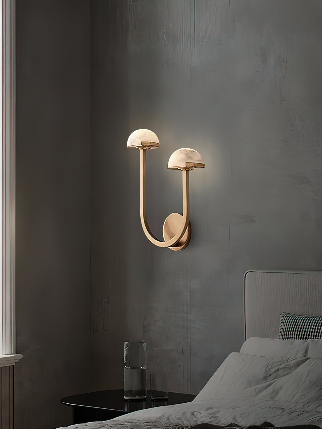 Svamp Alabaster Vägglampa